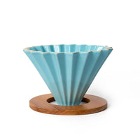 Ceramic Coffee Dripper with Wooden Stand