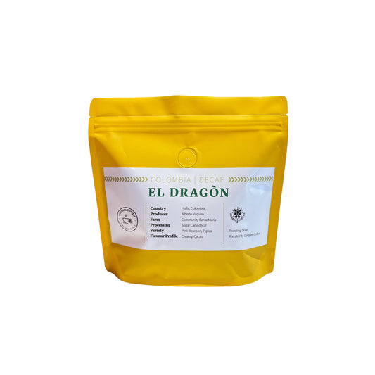 Koffie Colombia, El Dragòn 250 gr (decaf) - Unusual Coffees