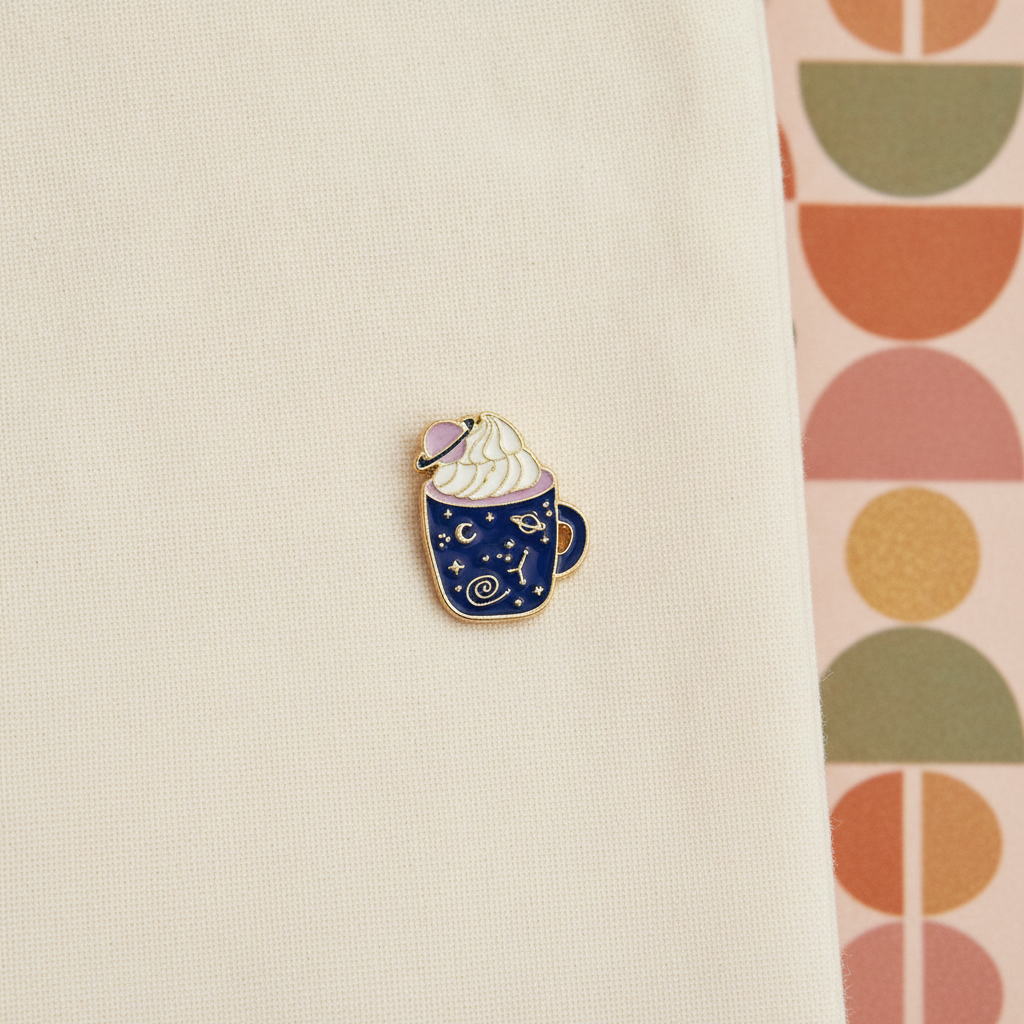 Coffee with Cream Badge Pin - The Unusual Space - Shop